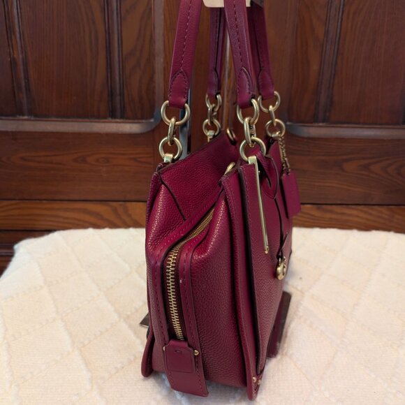 Coach Small Dreamer Satchel Burgundy 38551 - Picture 4 of 16